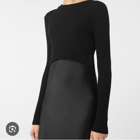 AllSaints Kowlo Shine Metallic Long Sleeve Cropped Sweater Size Small - Picture 8 of 12